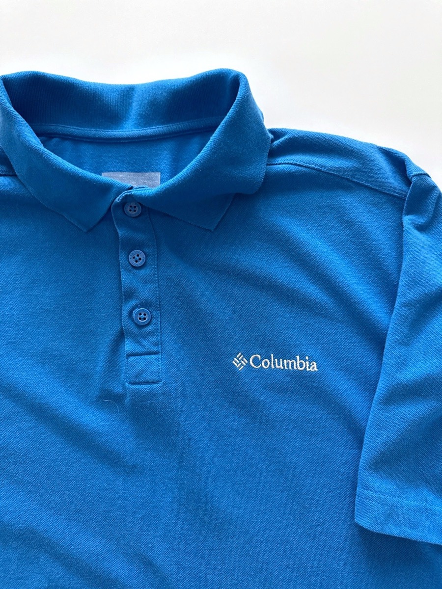 Columbia Men's Blue Regular Fit Short Sleeve Polo Shirt