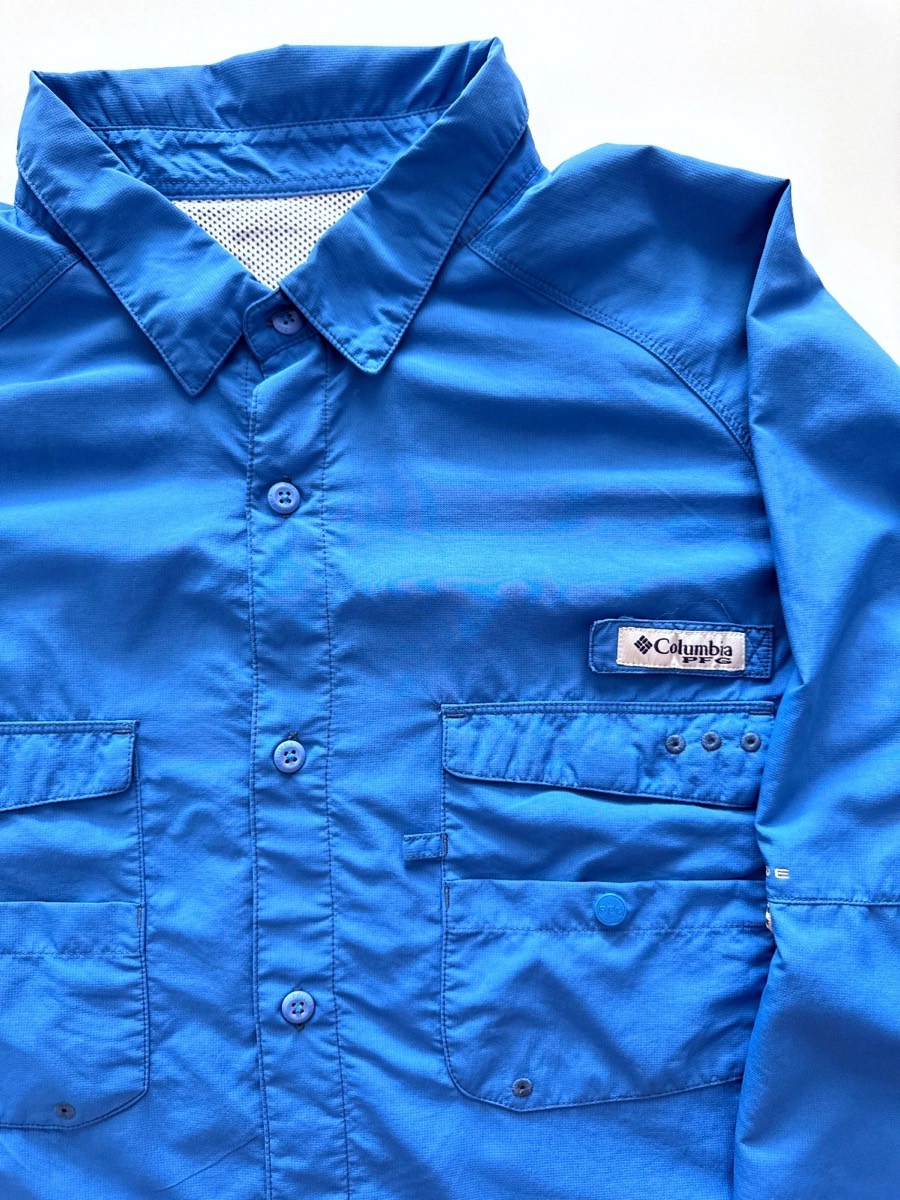 Columbia PFG Men's Baitcaster Blue Shirt