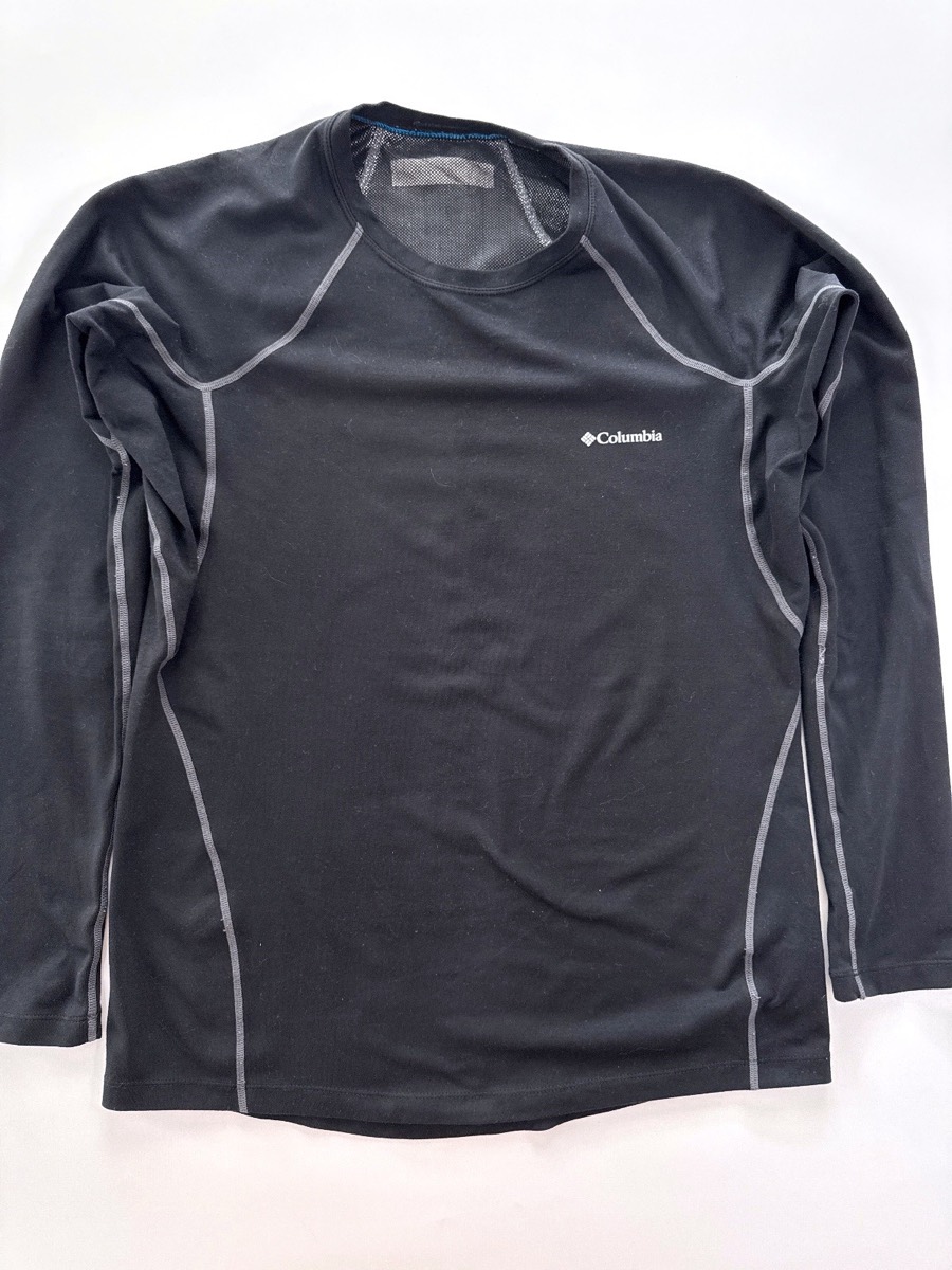 Columbia Men's Heavyweight Base Layer Black Long Sleeve T-Shirt