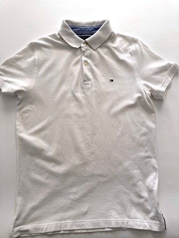 Tommy Hilfiger Men's White Slim Fit Short Sleeve Polo Shirt