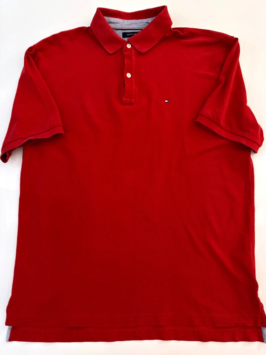 Tommy Hilfiger Men's Red Classic Fit Short Sleeve Polo Shirt