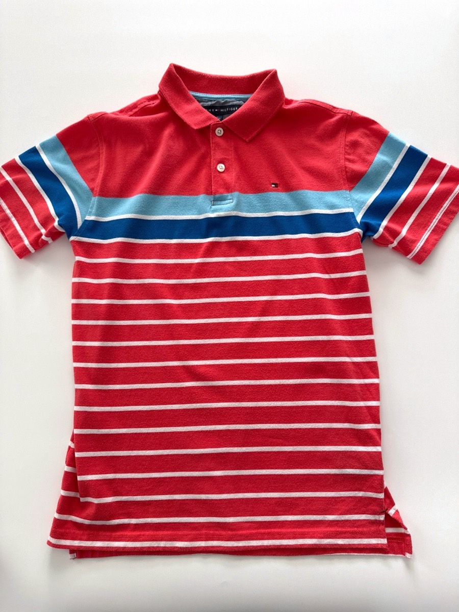 Tommy Hilfiger Women's Striped Regular Fit Short Sleeve Polo Shirt