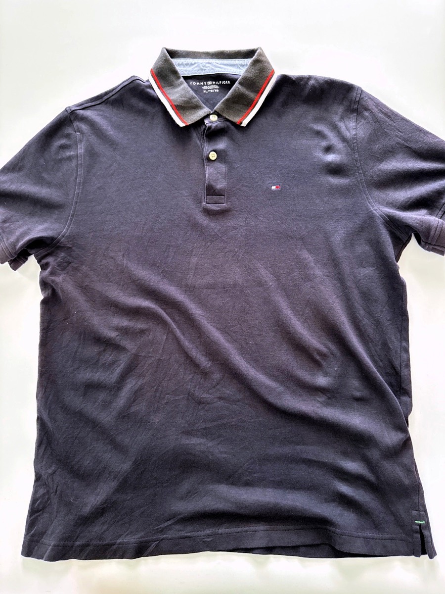 Tommy Hilfiger Men's Black Regular Fit Short Sleeve Polo Shirt