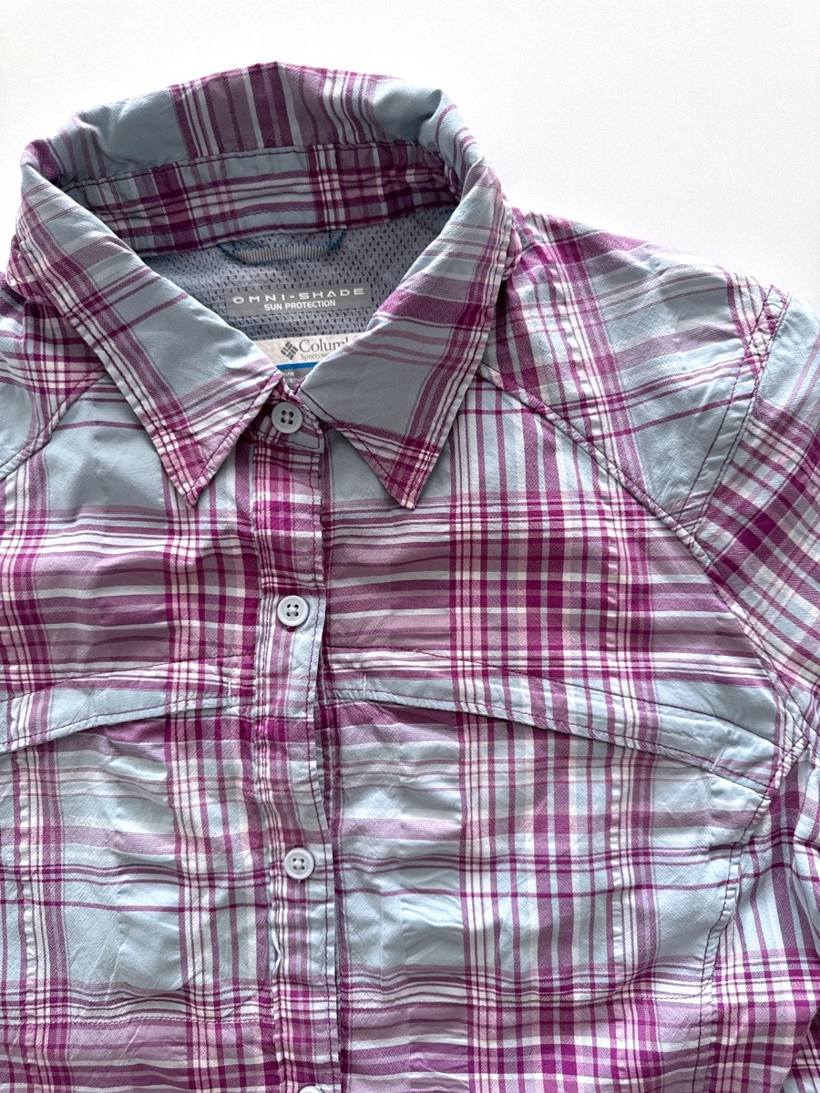 Columbia Women's Silver Ridge Multi Plaid Check Short Sleeve Shirt