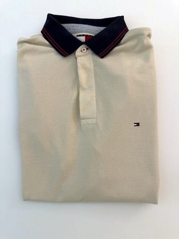 Tommy Hilfiger Men's Cream Short Sleeve Polo Shirt