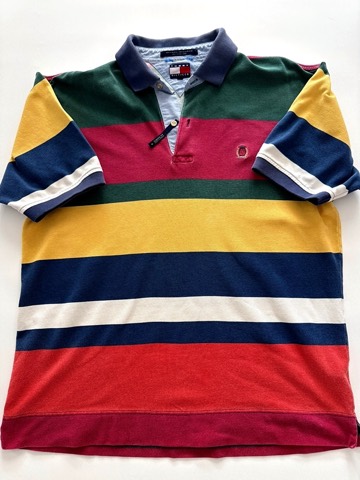 Tommy Hilfiger Men's Striped Short Sleeve Polo Shirt