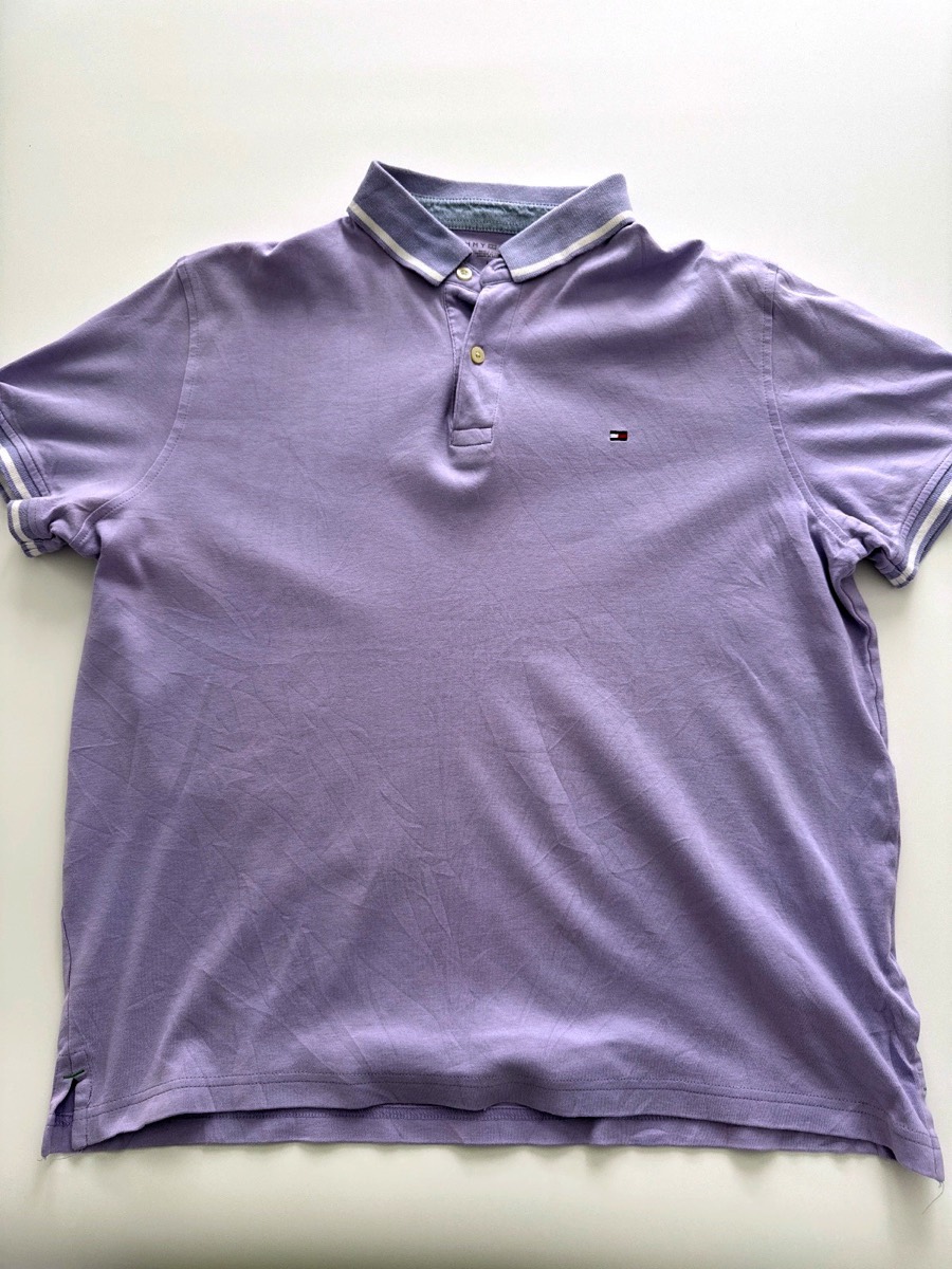 Tommy Hilfiger Men's Purple Short Sleeve Polo Shirt
