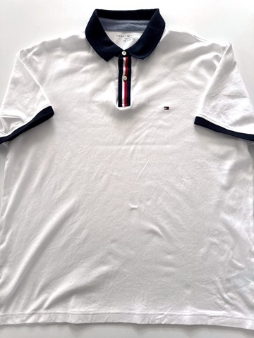 Tommy Hilfiger Men's White Regular Fit Short Sleeve Polo Shirt