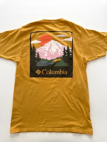 Columbia Men's Yellow Short Sleeve T-Shirt