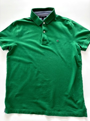 Tommy Hilfiger Men's Green Slim Fit Short Sleeve Polo Shirt
