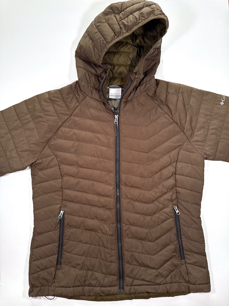 Columbia Women's Powder Lite Hooded Olive Jacket