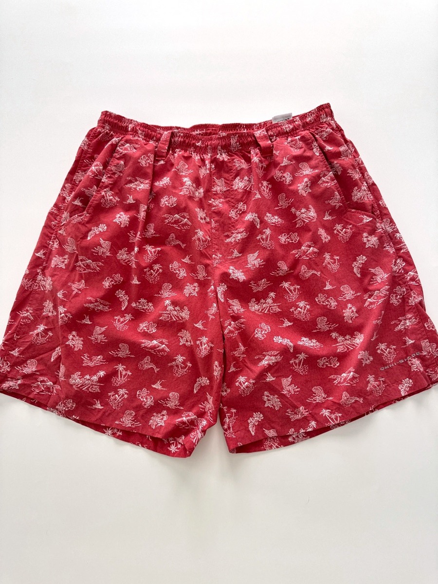 Columbia PFG Men's Super Backcast Red Swim Shorts