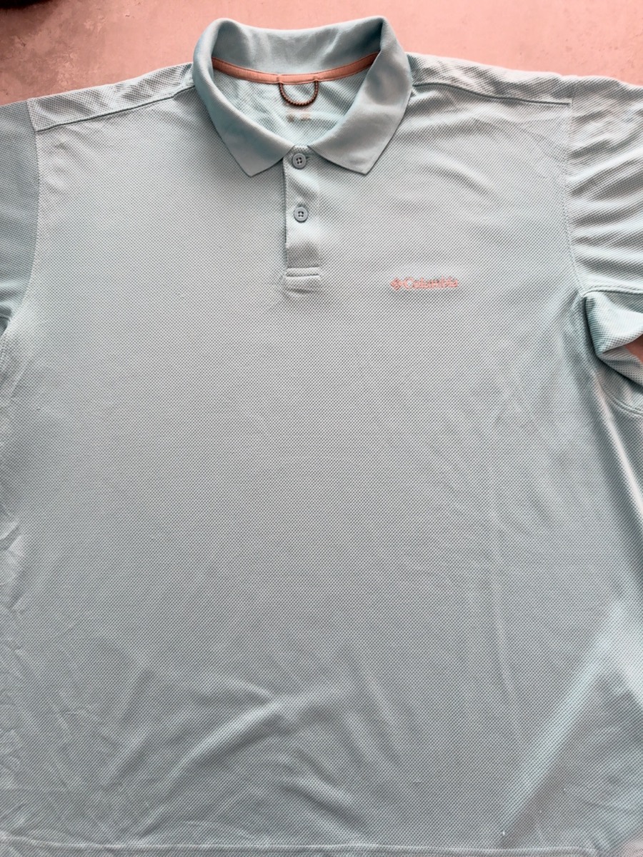 Columbia Men's Cyan Polo Shirt