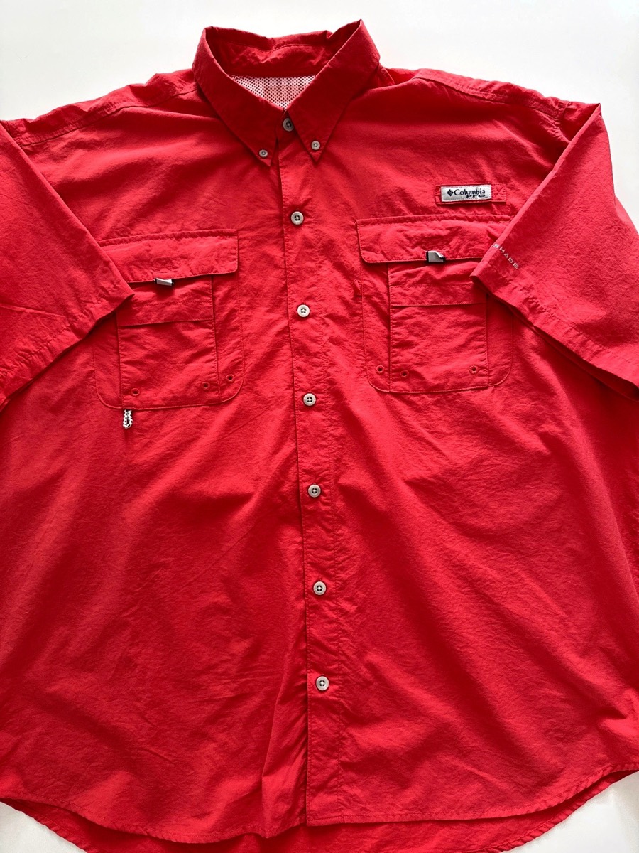 Columbia PFG Men's Red Short Sleeve Shirt