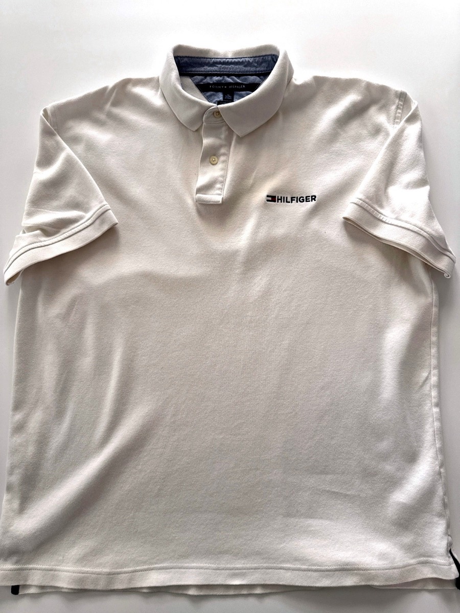 Tommy Hilfiger Men's White Classic Fit Short Sleeve Polo Shirt