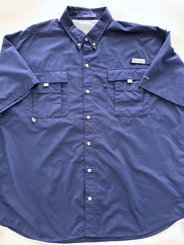 Columbia PFG Bahama II Men's Navy Short Sleeve Shirt