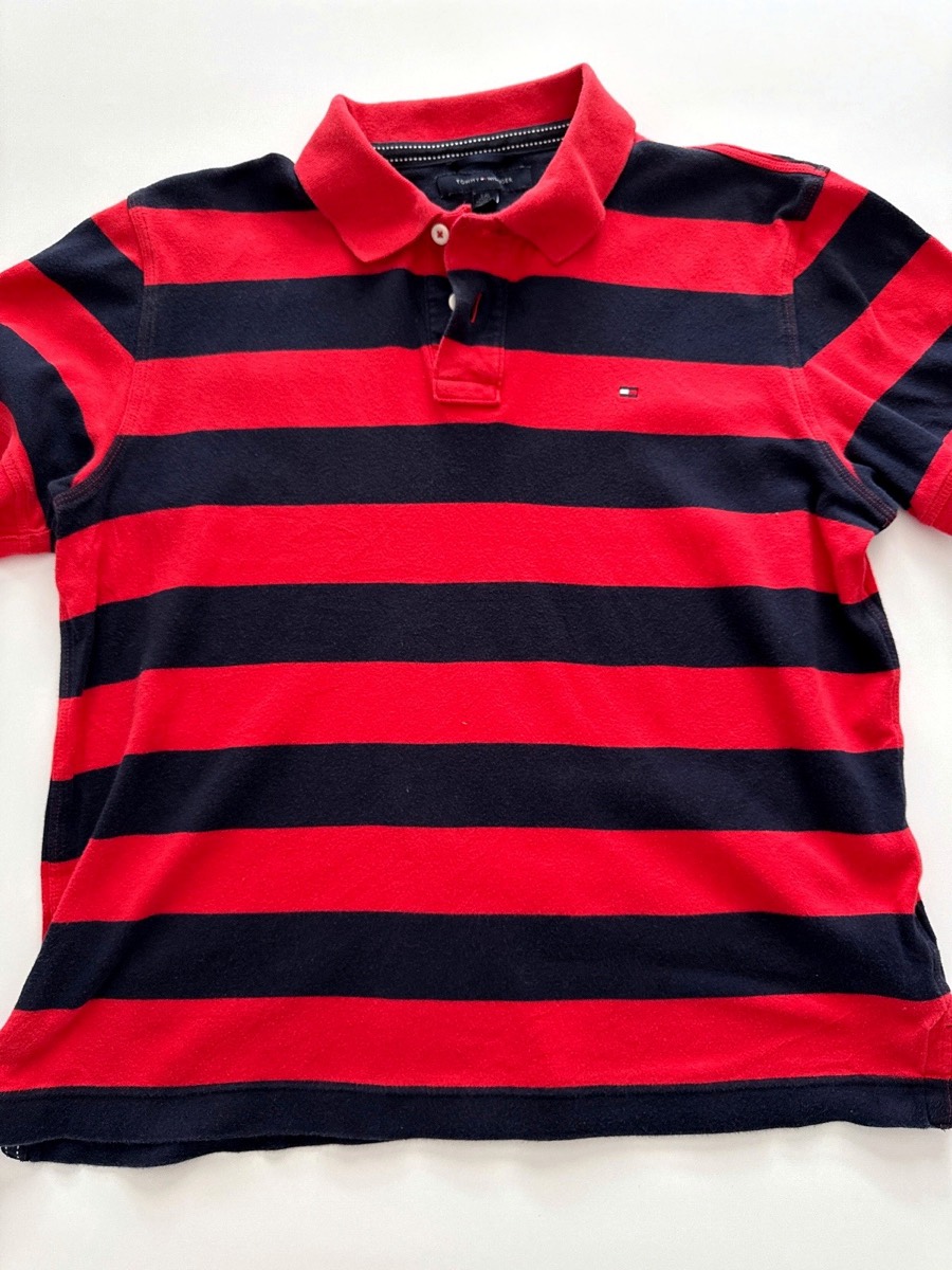 Tommy Hilfiger Men's Striped Slim Fit Short Sleeve Polo Shirt