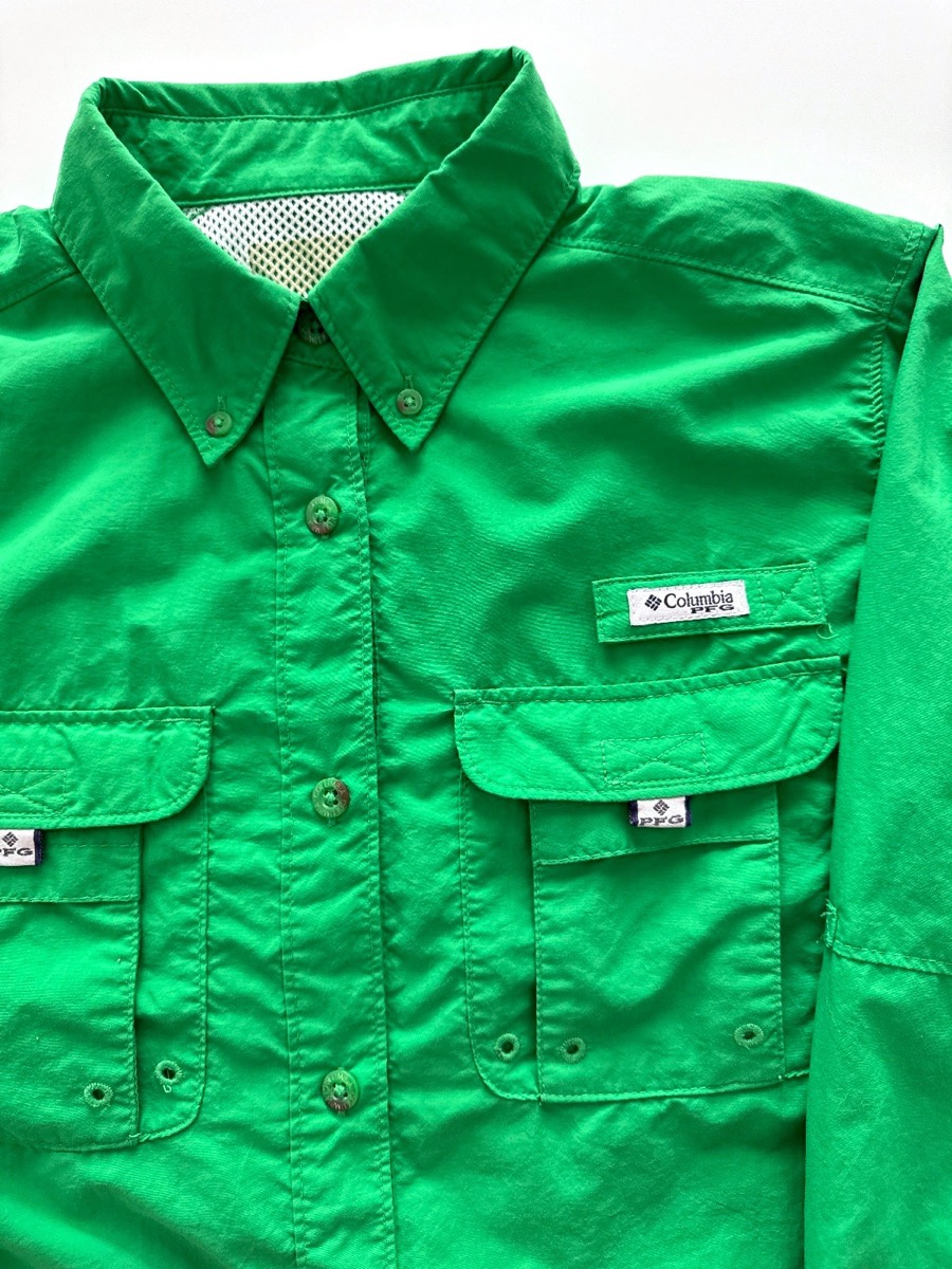 Columbia PFG Women's Bahama Green Regular Fit Long Sleeve Shirt