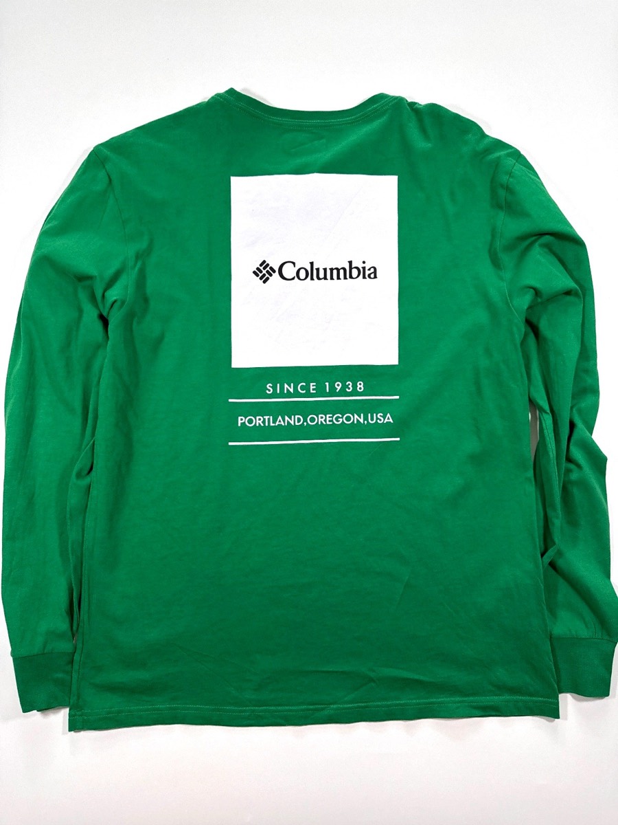 Columbia Men's Green Long Sleeve T-Shirt