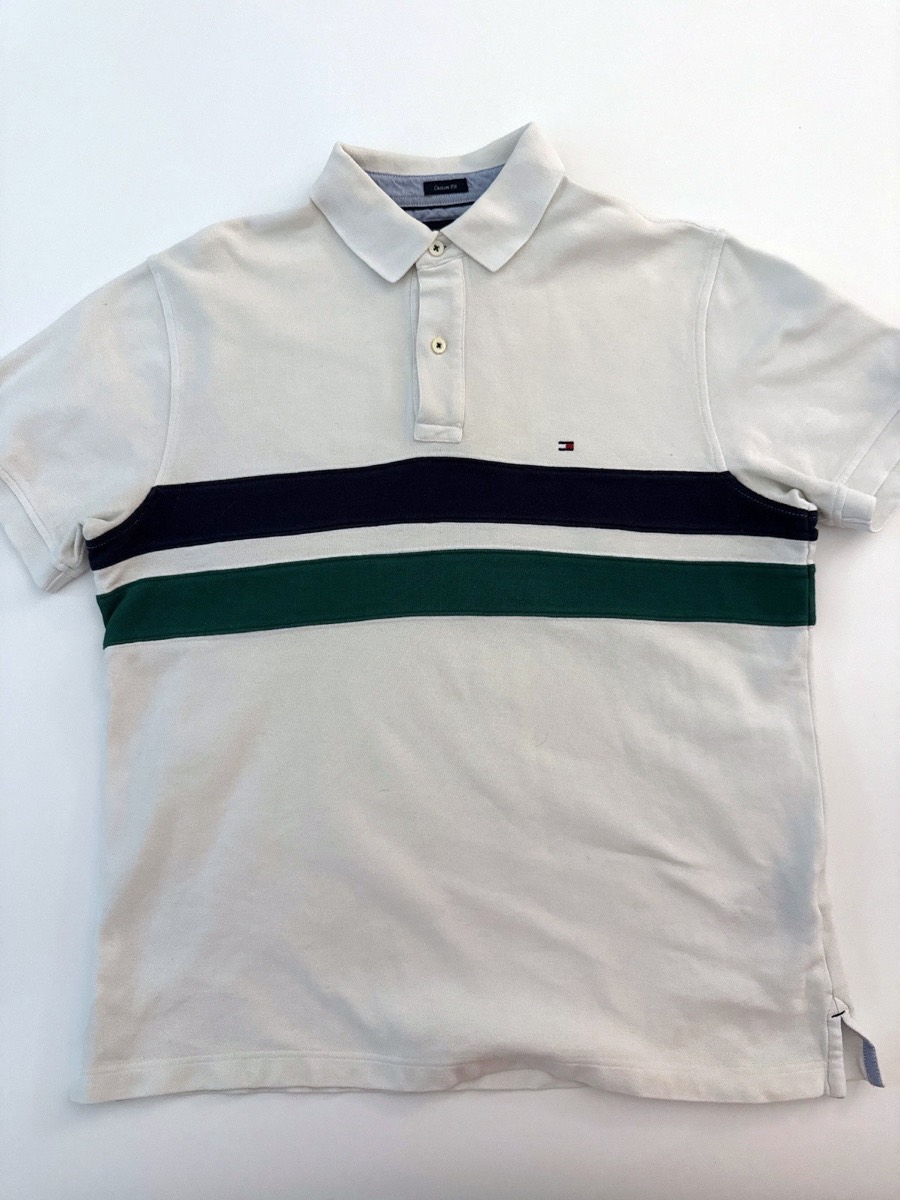 Tommy Hilfiger Men's White Custom Fit Short Sleeve Polo Shirt