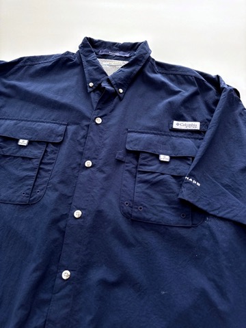 Columbia PFG Men's Navy Short Sleeve Shirt