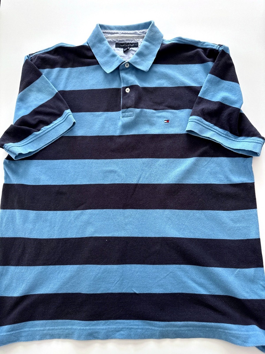 Tommy Hilfiger Men's Striped Regular Fit Short Sleeve Polo Shirt