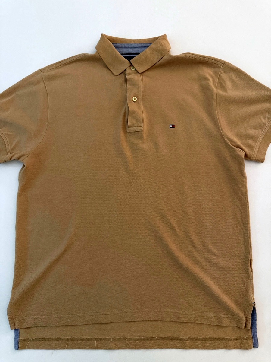 Tommy Hilfiger Men's Beige Short Sleeve Polo Shirt
